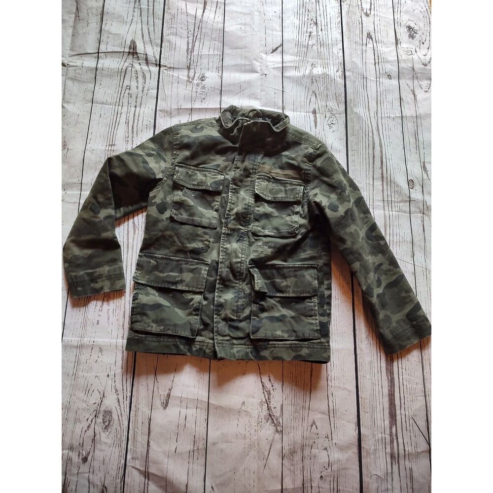 Old Navy Camo Jacket Full Zipper & Buttons 4 Pockets Size M (8) Youth